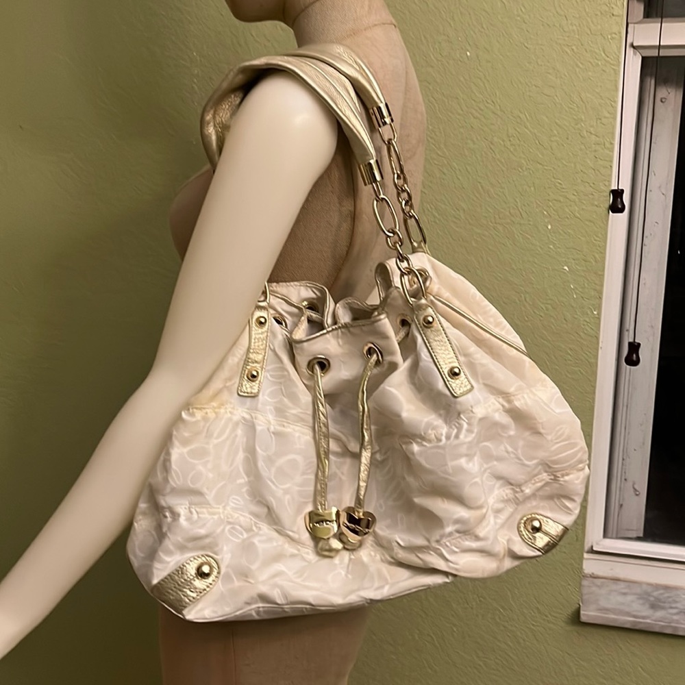 Bebe vintage boho white/gold bag